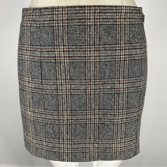 Rag & Bone Black and Brown Checkered Pencil Skirt - Picture 1 of 9